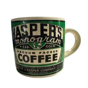Vintage Kasper’s Monogram Coffee Chicago Mug Cup Yesterday Year Westwood 1991